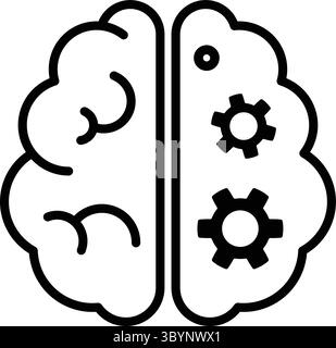 Circuit board designs resembling human brains showcase technology and industry Stock Vector