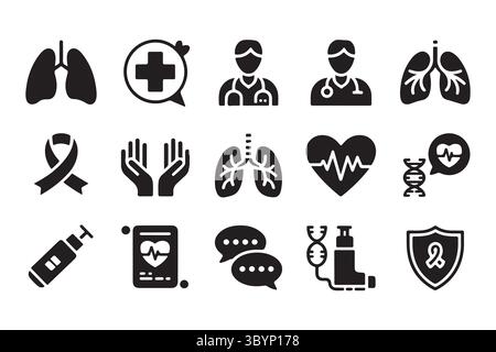 Collection of medical and healthcare icons Stock Vector