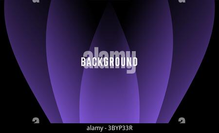 Black and purple abstract background with abstract geometric pattern, tulip petals shape. Vector illustration Stock Vector