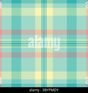 Stylish tartan pattern in pastel hues. Ideal for backgrounds, textiles, or creative projects needing a classic, versatile texture with a soft, modern Stock Vector