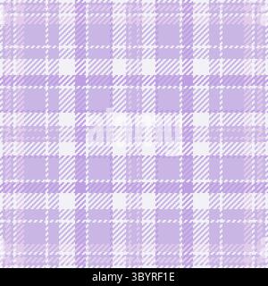 Classic lavender plaid pattern. Fabric texture with interwoven lines. Suits backgrounds, textiles  graphic design. Soft, calming, and versatile. Stock Vector