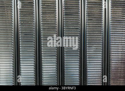 The back wall of the refrigerator close-up. Stock Photo