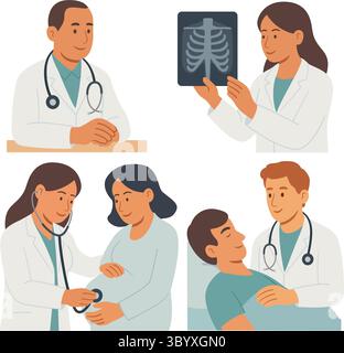 Hospital flat vector illustration set Stock Vector Image & Art - Alamy