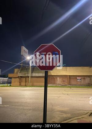 W7M ScoreGang graffiti. Crip set known for joyriding, street disputes, and strong-arm robberies in Detroit. Stock Photo
