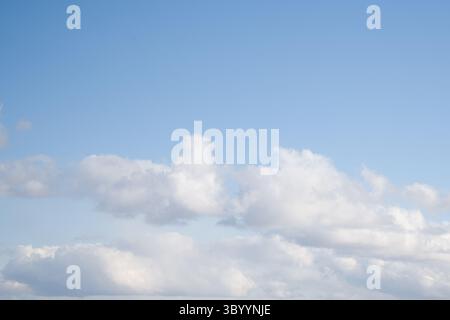 Blue Sky with Scattered White Clouds Stock Photo