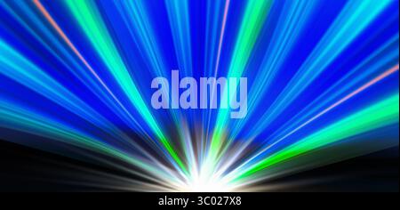 Speed light background .Colorful light trails with motion effect. high speed light effect on black background.Abstract speed line background. Stock Photo