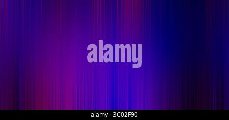 Abstract Vertical Stripes of Purple and Blue . Dark purple, pink blue, gradient background, blurred neon color flow, grainy texture effect, futuristic Stock Photo