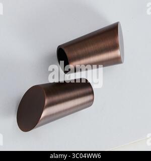 copper steel pipe isolated nature background with clipping path Stock Photo
