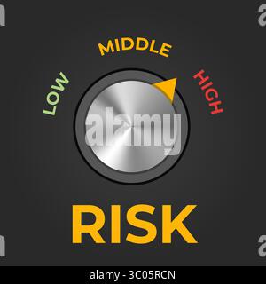 Risk meter icon concept. Vector illustration Stock Vector Image & Art ...