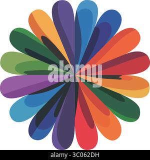 "Vibrant Abstract Flower Design" Stock Vector
