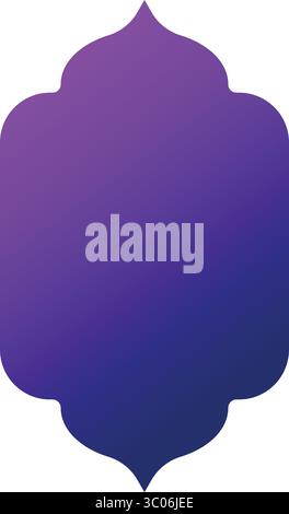 Colorful Gradient Shape: A mesmerizing, elegant gradient shape with a smooth transition of vibrant colors that adds a touch of sophistication. Islami Stock Vector