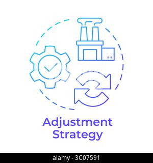 Adjustment strategy blue gradient concept icon Stock Vector