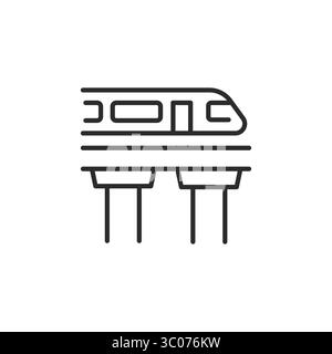 Monorail Train Icon Stock Vector