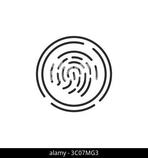 Fingerprint Security Icon Stock Vector