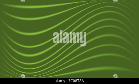 abstract dark green wavy background Stock Vector