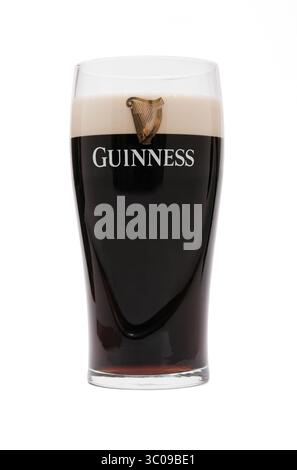 pint of guinness on white background Stock Photo
