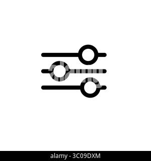 Icon User Interface Filter Vector Outline Style Stock Vector
