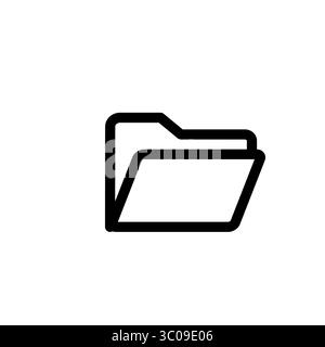 Icon User Interface Folder Vector Outline Style Stock Vector