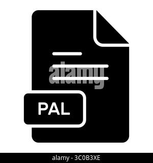 An amazing vector icon of PAL file, editable design Stock Vector Image ...
