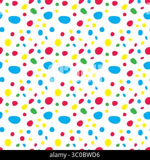 Small dash colorful pattern. Seamless minimal dash pattern, small elements confetti Stock Vector
