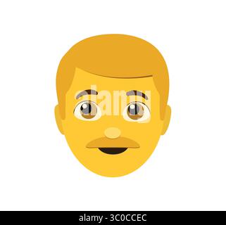 Man emoji icon vector illustration isolated. Male emoticon. Stock Vector