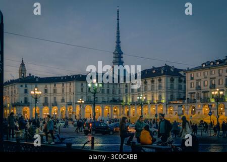 The Movida in Piazza Vittorio in Turin, Italy Stock Photo