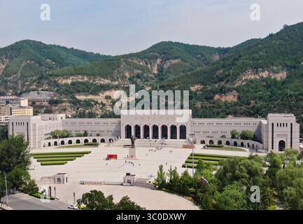 Yan'an. 27th June, 2023. This aerial photo taken on June 27, 2023 shows ...