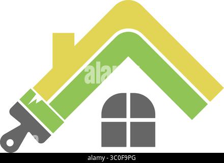 Painting services logo icon design Stock Vector