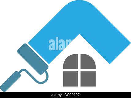Painting services logo icon design Stock Vector
