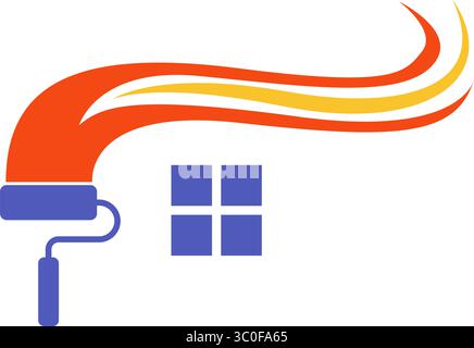 Painting services logo icon design Stock Vector