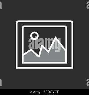 Image Recognition icon in black and white background – AI Visual Detection System, Vector sign. Symbol, logo illustration. Vector graphics for Present Stock Vector