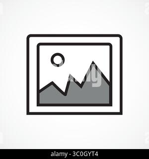 Image Recognition icon outline with white background – AI Visual Detection System, Vector sign. Symbol, logo illustration. Vector graphic outline Stock Vector