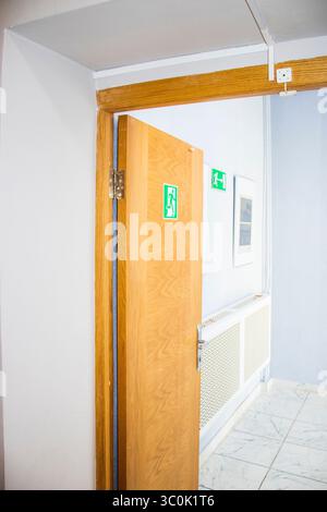 Concept shot of the exit door Stock Photo