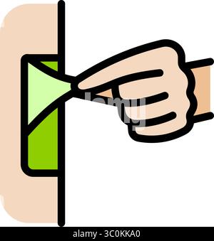 removal kinesio tape color icon vector illustration Stock Vector Image ...
