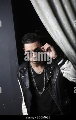 The rapper Marracash (Fabio Rizzo) during a photo shooting at the MTV ...