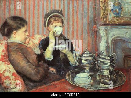 Five O'Clock Tea - Mary Cassatt, 1880 Stock Photo - Alamy