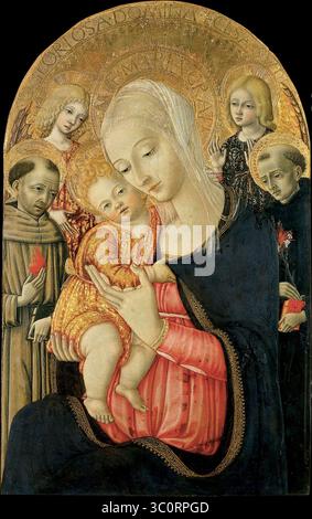 Matteo de Giovanni - Madonna and Child with Angels and Saints Stock ...