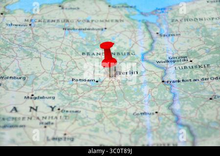 The map of Europe - Berlin Stock Photo