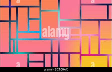 wallpaper for wall décor Interior 3d Shape Design geometric Art Stock Vector