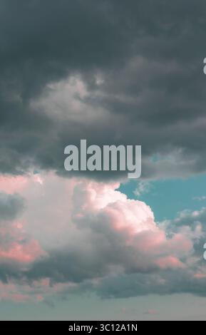 Beautiful sky. Gradient from dark blue to white Stock Photo