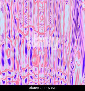 Pink and Violet Fractal Digital Texture with Liquid Symmetry – Abstract Geometric Wave Background for Creative Visual Projects Stock Photo