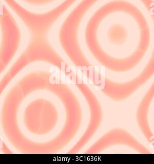 Soft Peach and Cream Retro Circles Seamless Background – Minimal Geometric Abstract Texture for Elegant Visual Projects Stock Photo