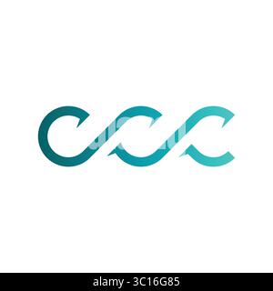Initials CCC letter logo design. CCC logo design initial letter monogram vector image Stock Vector