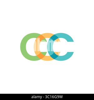 Initials CCC letter logo design. CCC logo design initial letter monogram vector image Stock Vector