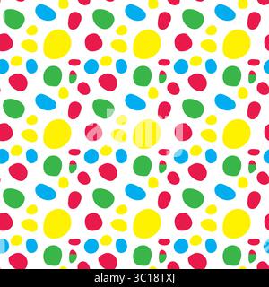 Small dash colorful pattern. Seamless minimal dash pattern, small elements confetti Stock Vector