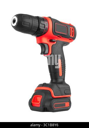 Battery screwdriver or drill isolated on white background Stock Photo