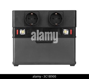Battery power station isolated on white background Stock Photo