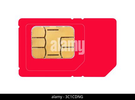 Sim card isolated on white background Stock Photo