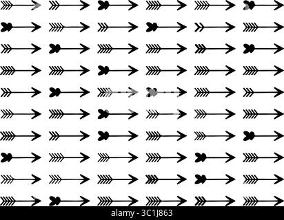 Hand Drawn Tribal Arrow Vector Pattern Stock Vector