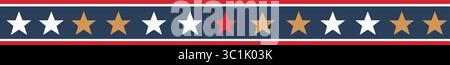Patriotic American Star Banner Border Stock Vector